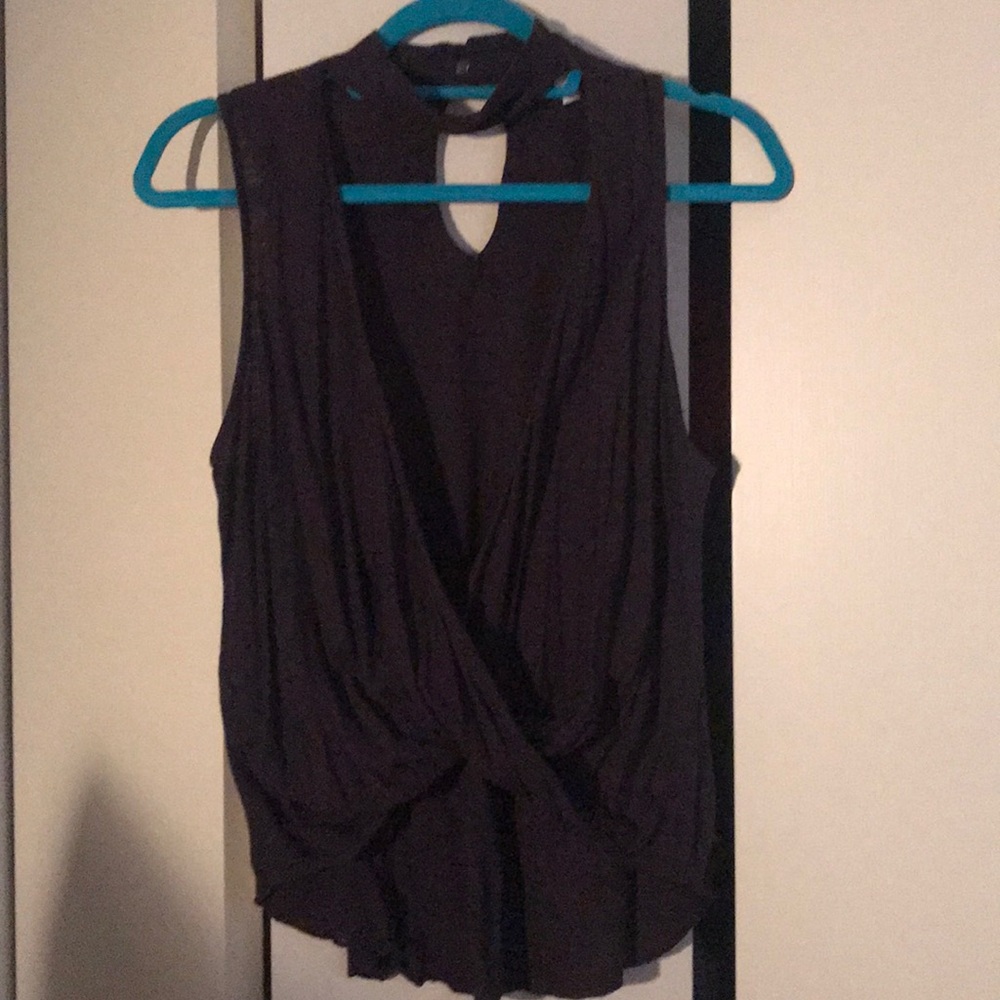 Purple cut out swing top